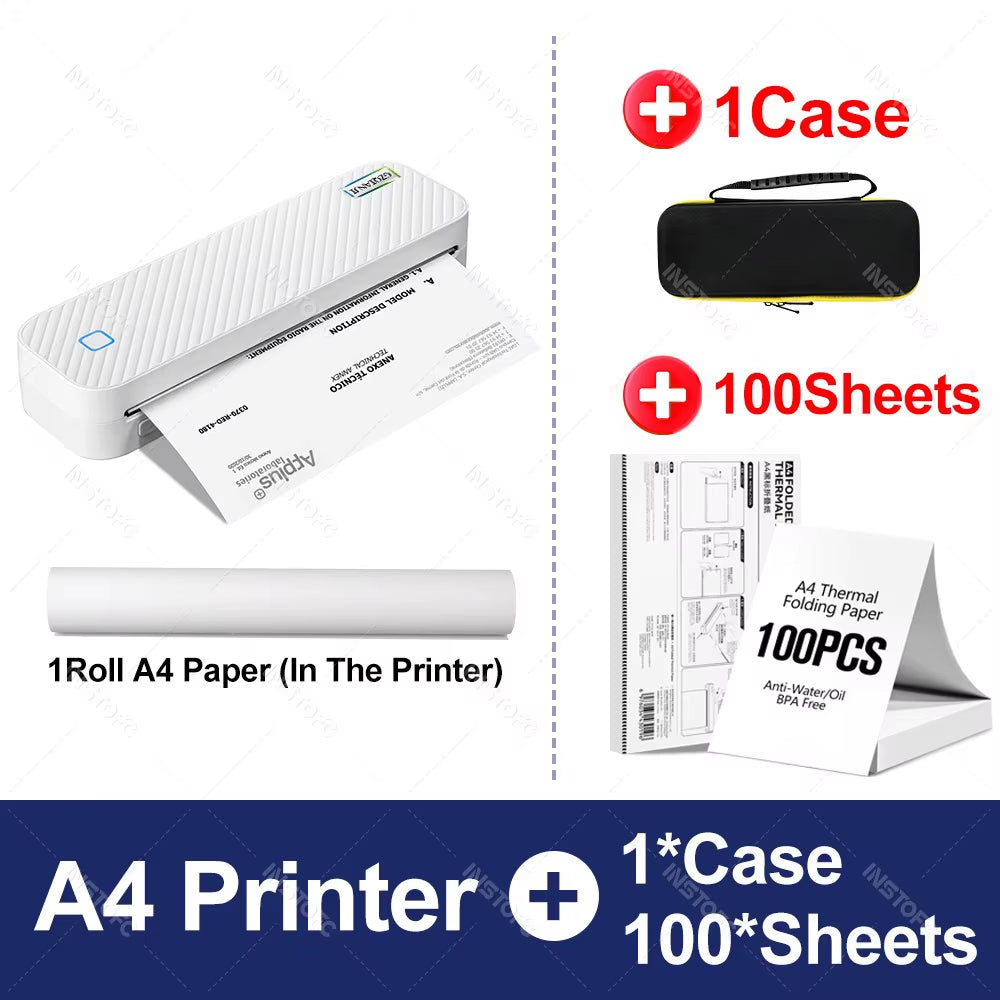 PrintEase Pro™ – Smart A4 Bluetooth Printer for Work & Travel