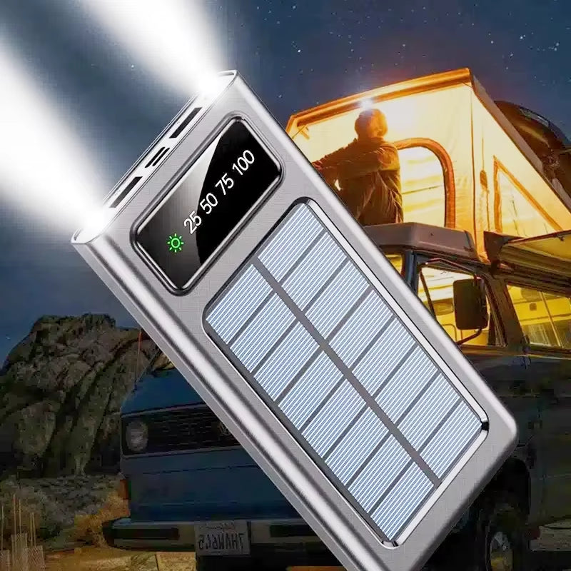 200000Mah Solar Power Bank Ultra Capacity USB Super Fast Charging USB for Iphone Samsung Xiaomi Huawei Outdoor Power