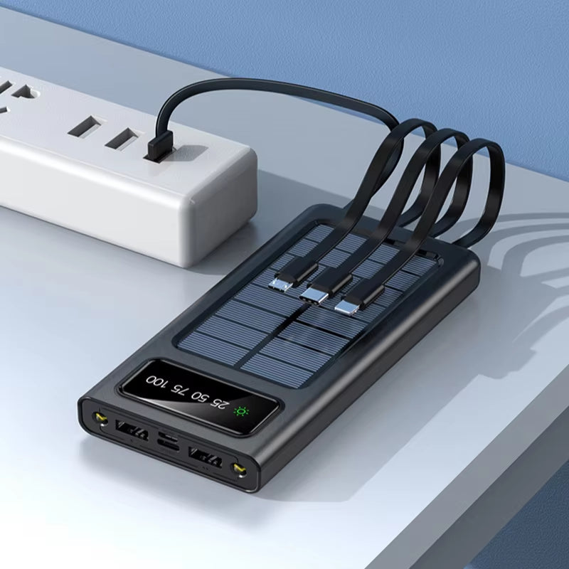 200000Mah Solar Power Bank Ultra Capacity USB Super Fast Charging USB for Iphone Samsung Xiaomi Huawei Outdoor Power