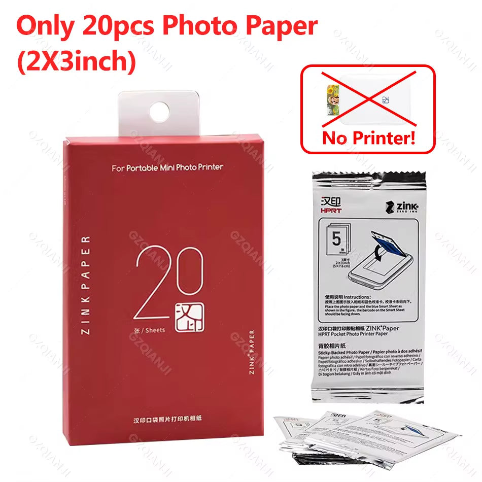 HPRT MT53 Wireless Mini Pocket Photo Printer - Print 2x3 Inch Color Photos Anytime, Anywhere!