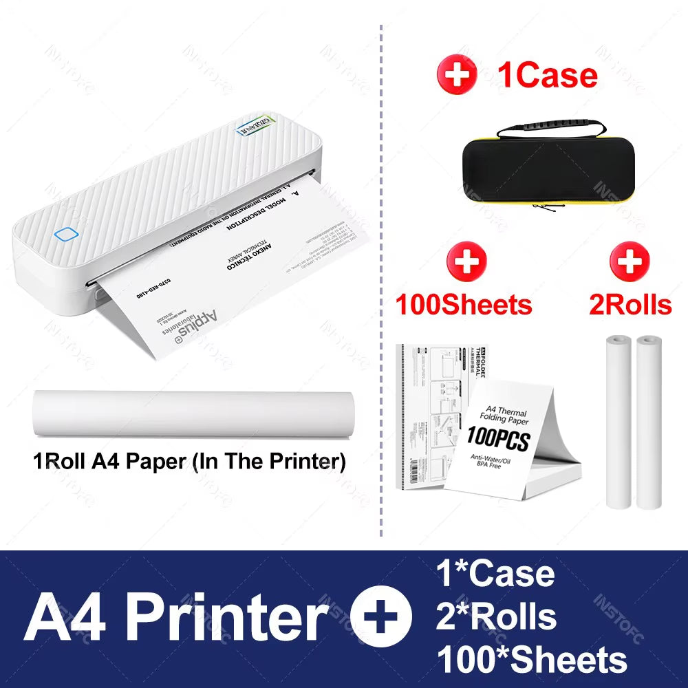 PrintEase Pro™ – Smart A4 Bluetooth Printer for Work & Travel