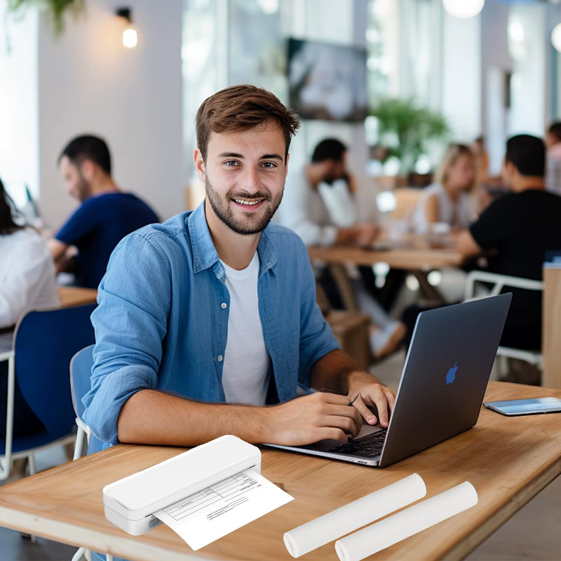 A4 Printing Paper Roll Thermal Printer Paper 8.5 X 11 Inch Us Letter Paper Size for M08F M832 Portable Printer