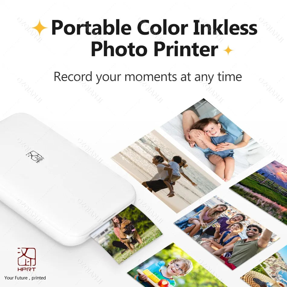 HPRT MT53 Wireless Mini Pocket Photo Printer - Print 2x3 Inch Color Photos Anytime, Anywhere!