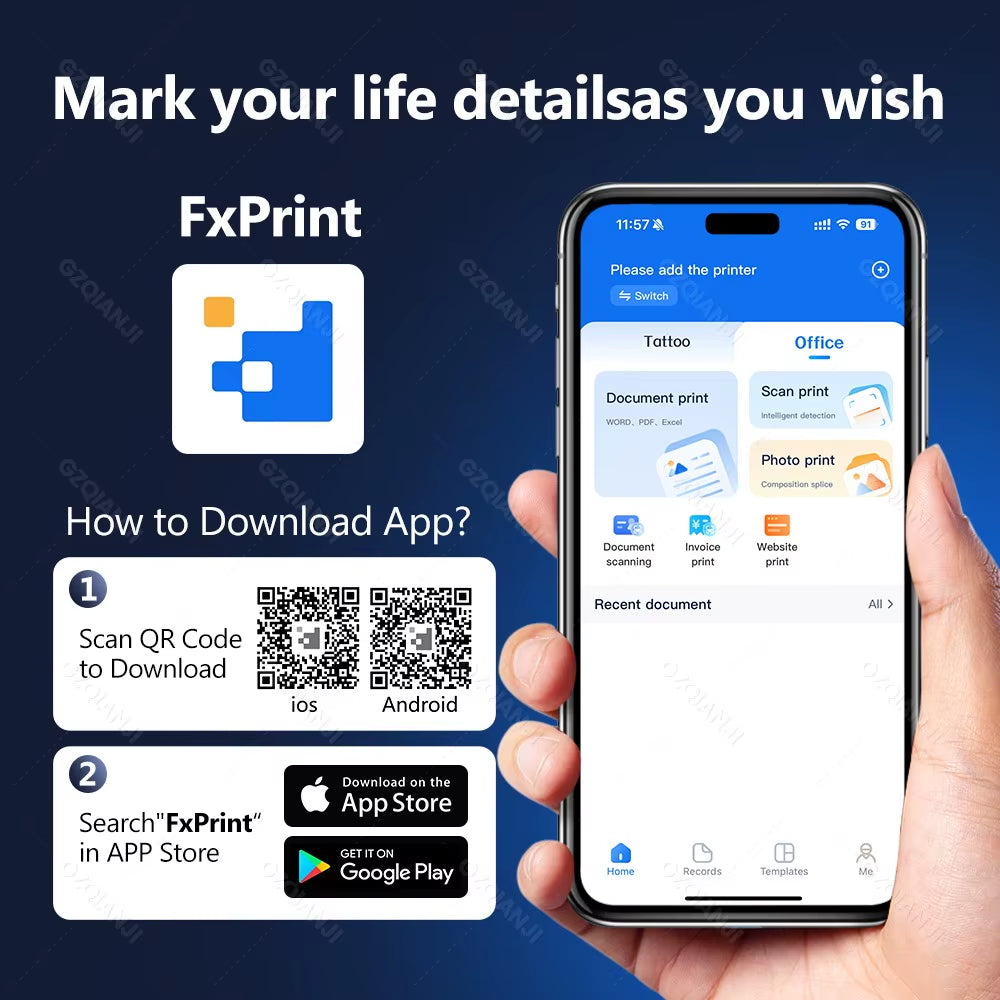 PrintEase Pro™ – Smart A4 Bluetooth Printer for Work & Travel